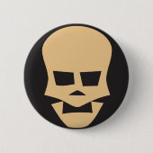 Golden skull ronde button 5,7 cm (Voorkant)