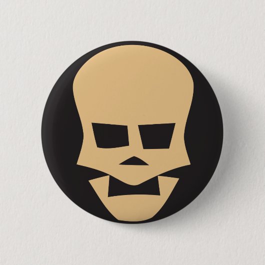 Golden skull ronde button 5,7 cm (Voorkant)