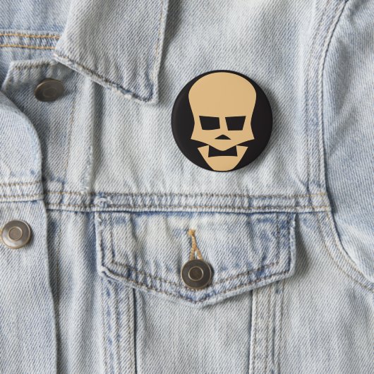 Golden skull ronde button 5,7 cm (In situ)