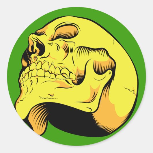 Golden Skull Sticker (Voorkant)