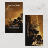 Golden Sky Clouds Natuur Silhouette Visitekaartje (Voorkant / Achterkant)