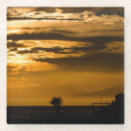 Golden Sky Glazen Onderzetter