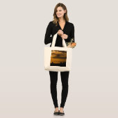 Golden Sky Large Canvas tas (Voorkant (model))