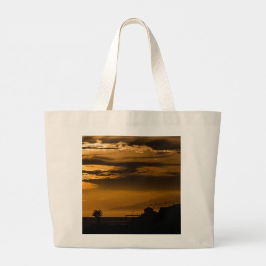 Golden Sky Large Canvas tas (Achterkant)