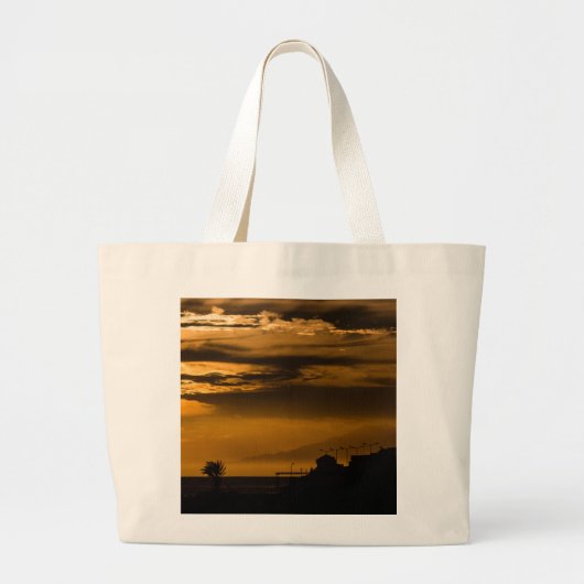 Golden Sky Large Canvas tas (Voorkant)