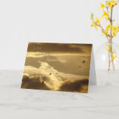 Golden Sky met Vogelsympathie Wenskaart Kaart (Gele Bloem)