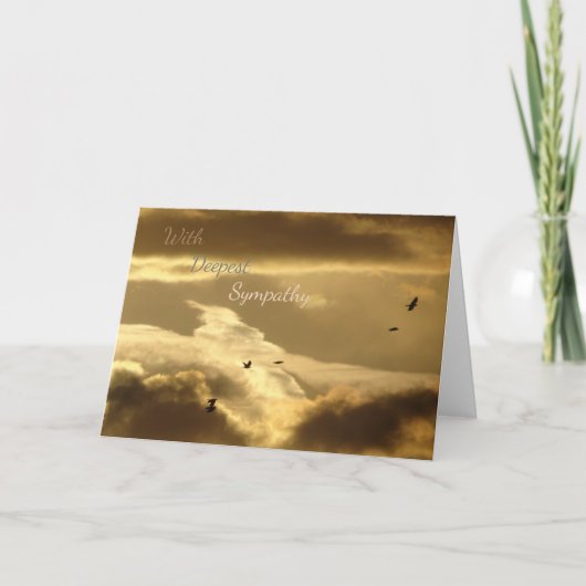 Golden Sky met Vogelsympathie Wenskaart Kaart (Voorkant)