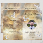 Golden Sky Uitvaartprogramma Sjabloon (Voorkant / Achterkant)