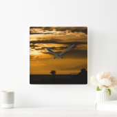 Golden Sky Vierkante Klok (Huis)