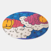 Golden Slumbers Ovale Sticker (Voorkant)