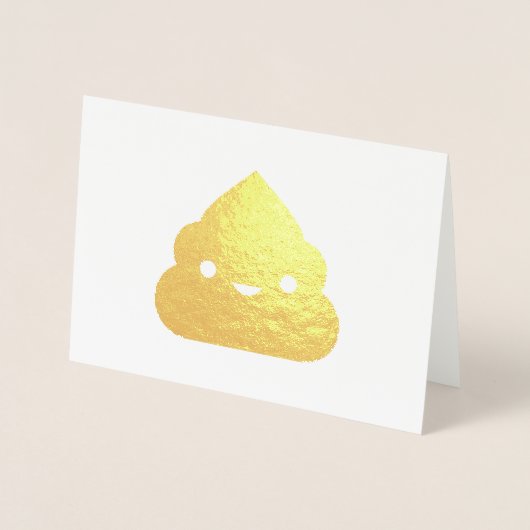 Golden Smiling Poop Folie Kaarten (Voorkant)