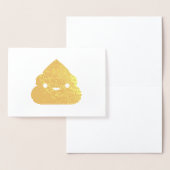 Golden Smiling Poop Folie Kaarten (Display)