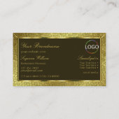 Golden Snake Gold Decor met monogram en Logo Visitekaartje (Achterkant)