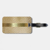 Golden Snakeskin Digital Leather Gold Metal Bagagelabel (Achterkant horizontaal)