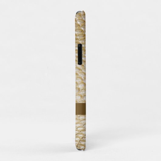 Golden Snakeskin Digital Leather Gold Metal Case-Mate iPhone Case (Achterkant/rechts)