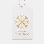 Golden sneeuwvlok, prettige kerstcadeautjes Labels Cadeaulabel (Achterkant)