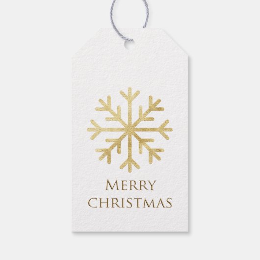 Golden sneeuwvlok, prettige kerstcadeautjes Labels Cadeaulabel (Achterkant)