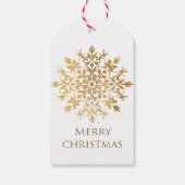 Golden sneeuwvlok, prettige kerstcadeautjes Labels Cadeaulabel (Achterkant)
