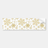 Golden sneeuwvlokken bumpersticker (Voorkant)