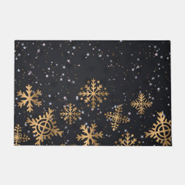 Golden sneeuwvlokken deurmat
