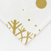 Golden sneeuwvlokken fleece deken (Hoek)