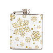 Golden sneeuwvlokken heupfles (Voorkant)