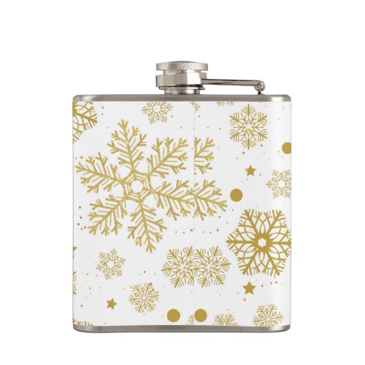 Golden sneeuwvlokken heupfles (Achterkant)