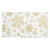 Golden sneeuwvlokken kussensloop (Achterkant-Links)