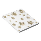 Golden sneeuwvlokken notitieblok (Schuin)