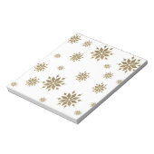 Golden sneeuwvlokken notitieblok (Linkerzijde)