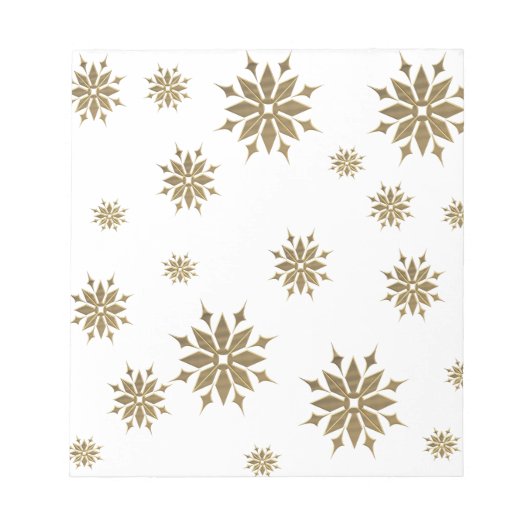 Golden sneeuwvlokken notitieblok (Voorkant)