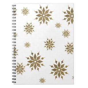 Golden sneeuwvlokken notitieboek