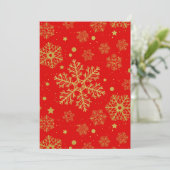 Golden sneeuwvlokken op rood (Staand voorkant)