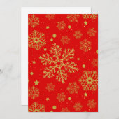 Golden sneeuwvlokken op rood (Voorkant / Achterkant)