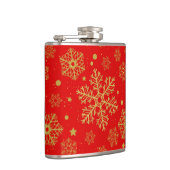 Golden sneeuwvlokken op rood heupfles (Rechts)