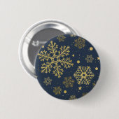 Golden sneeuwvlokken op zee ronde button 5,7 cm (Voorkant /achterkant)