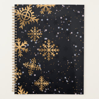 Golden sneeuwvlokken planner