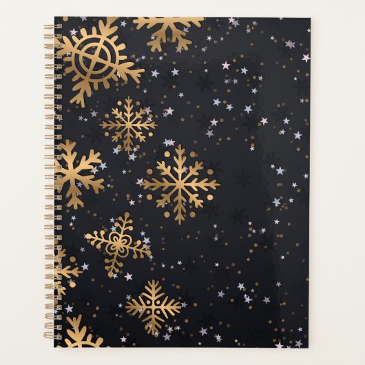 Golden sneeuwvlokken planner (Voorkant)