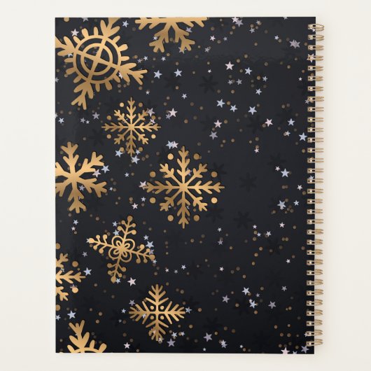 Golden sneeuwvlokken planner (Achterkant)