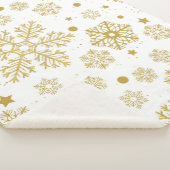 Golden sneeuwvlokken sherpa deken (3/4)