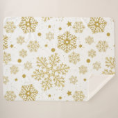 Golden sneeuwvlokken sherpa deken (Voorkant (horizontaal))