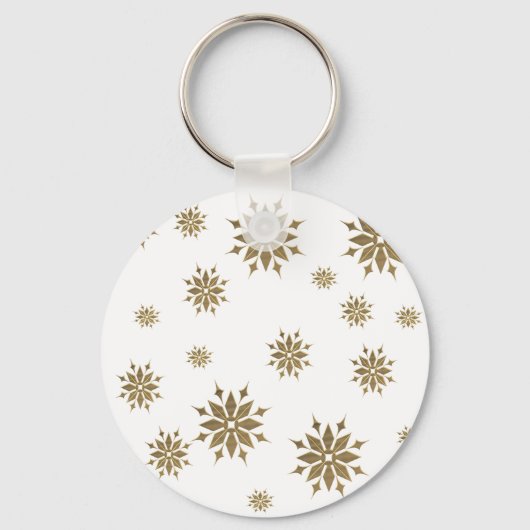 Golden sneeuwvlokken sleutelhanger (Voorkant)
