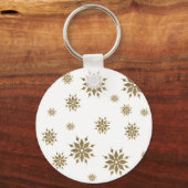 Golden sneeuwvlokken sleutelhanger (Voorkant)