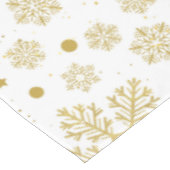 Golden sneeuwvlokken tafelkleed (Gekanteld)