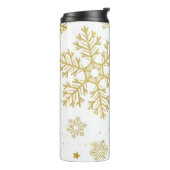 Golden sneeuwvlokken thermosbeker (Gedraaid links)