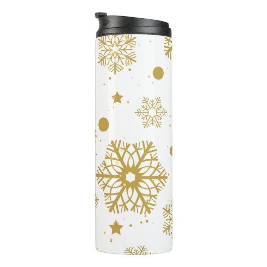 Golden sneeuwvlokken thermosbeker (Geroteerd rechts)