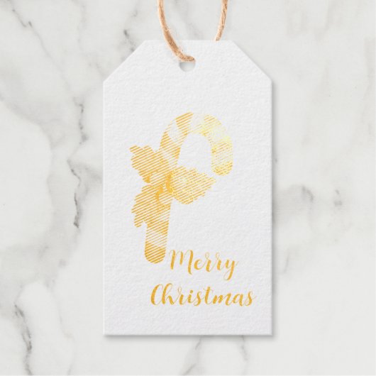 Golden Snoep kerst-rode baarmoeder Cadeaulabels (Voorkant)