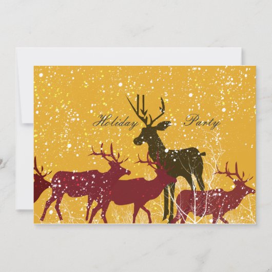 Golden Snow Animal Natuur Holiday Kaart (Voorkant)