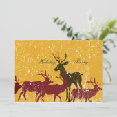 Golden Snow Animal Natuur Holiday Kaart (Staand voorkant)