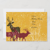 Golden Snow Animal Natuur Holiday Kaart (Achterkant)